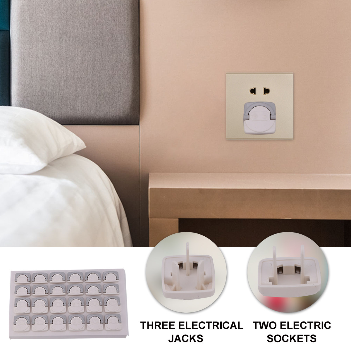Outlet Cover Baby - 24Pcs Outlet Cover Set Premium Plastic