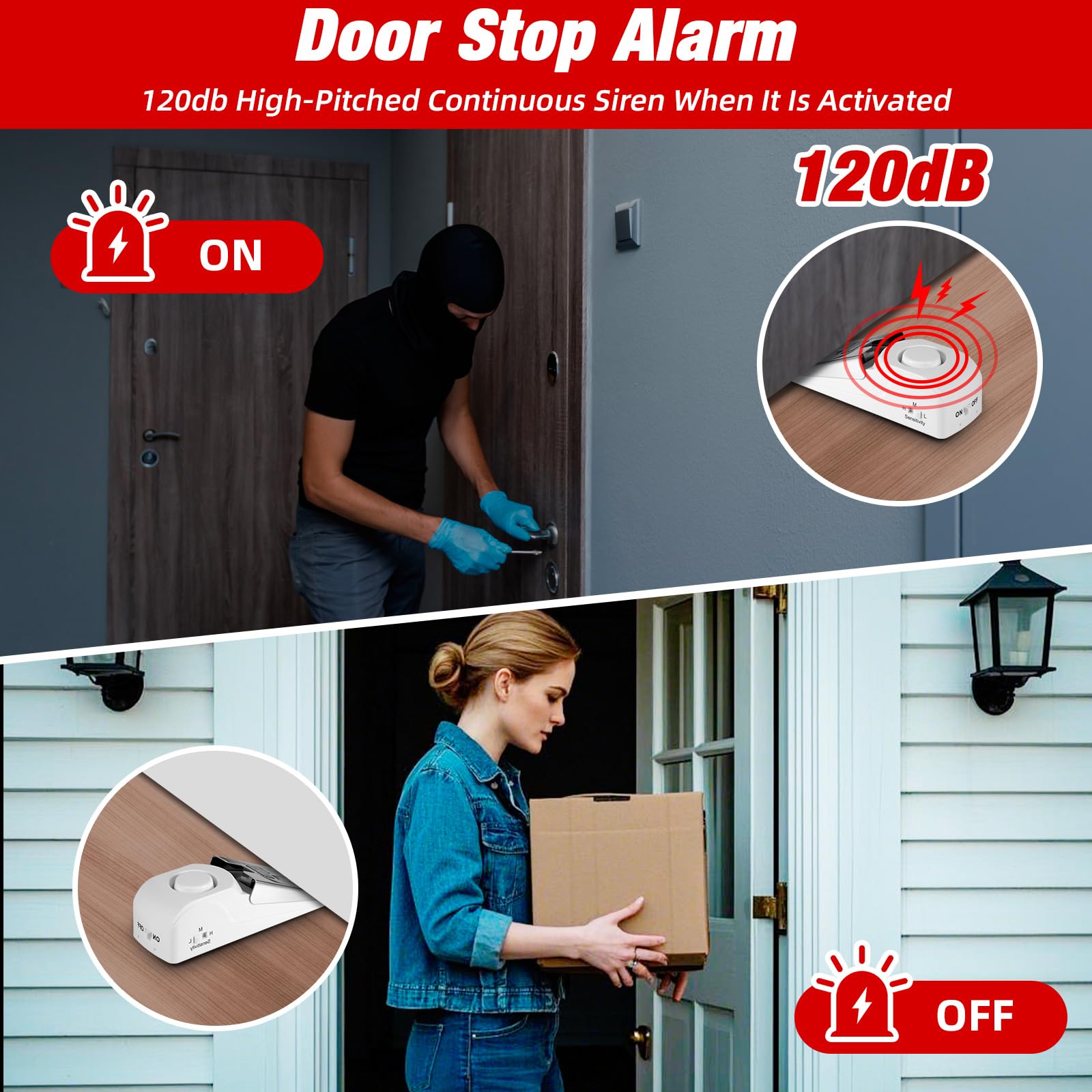 Portable Door Stop Alarm Trave - Door Stop Alarm 评论和价格