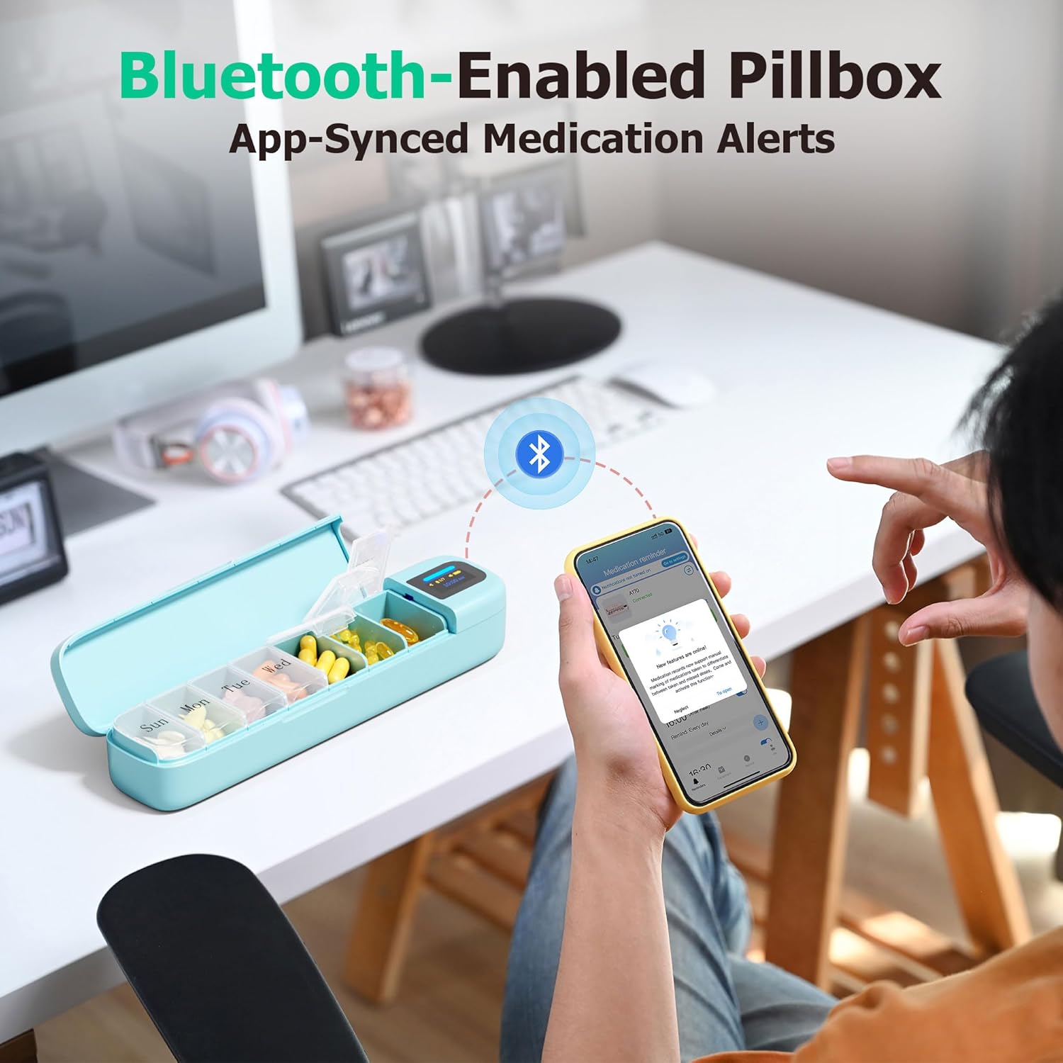 Smart Pill Organizer with Alar - Medicine Cabinet Lock 评论和价格