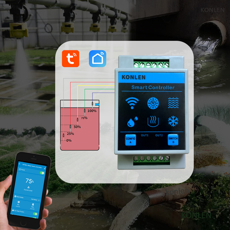 KONLEN Tuya Water Level Sensor - Water Alarm Sensor 评论和价格