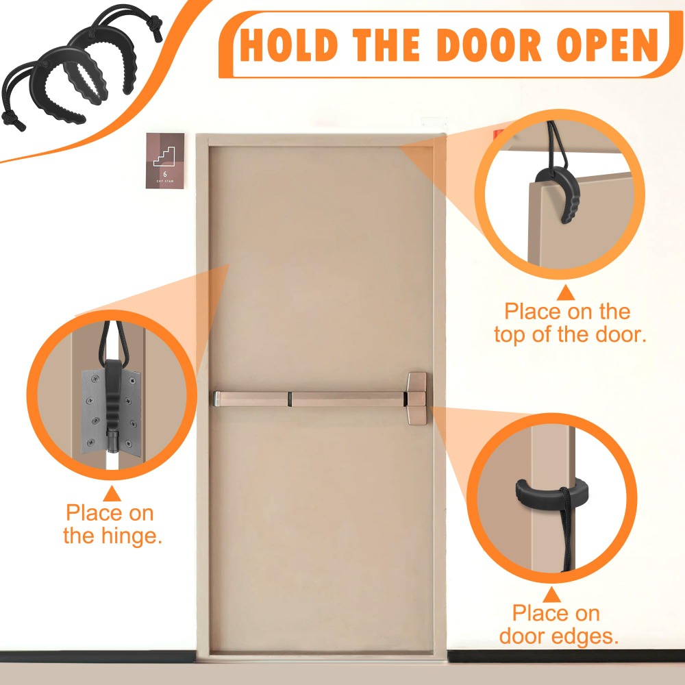 Easy to Use Rubber Door Jam Fi - Door Stop Alarm 评论和价格