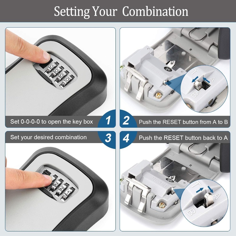 Key Safe Wall Mounted Waterpro - Lockbox Key Secure 评论和价格