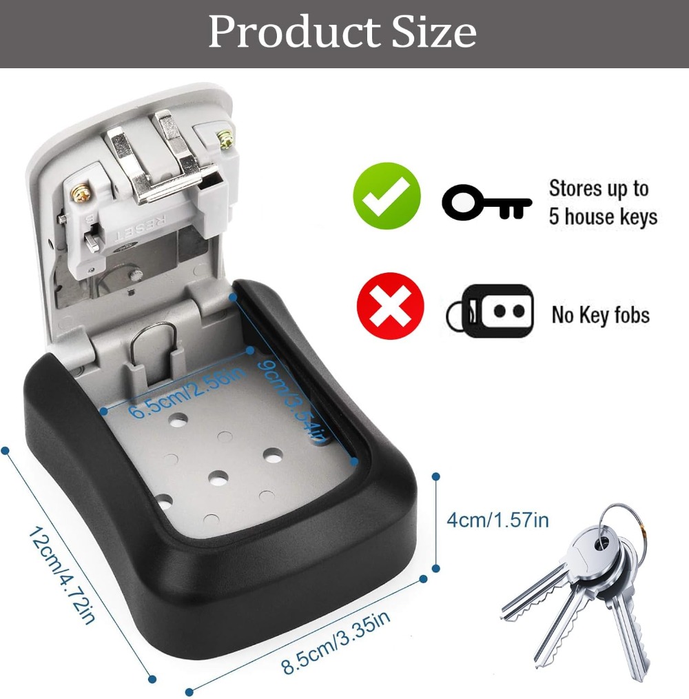 Key Safe Wall Mounted Waterpro - Lockbox Key Secure 评论和价格