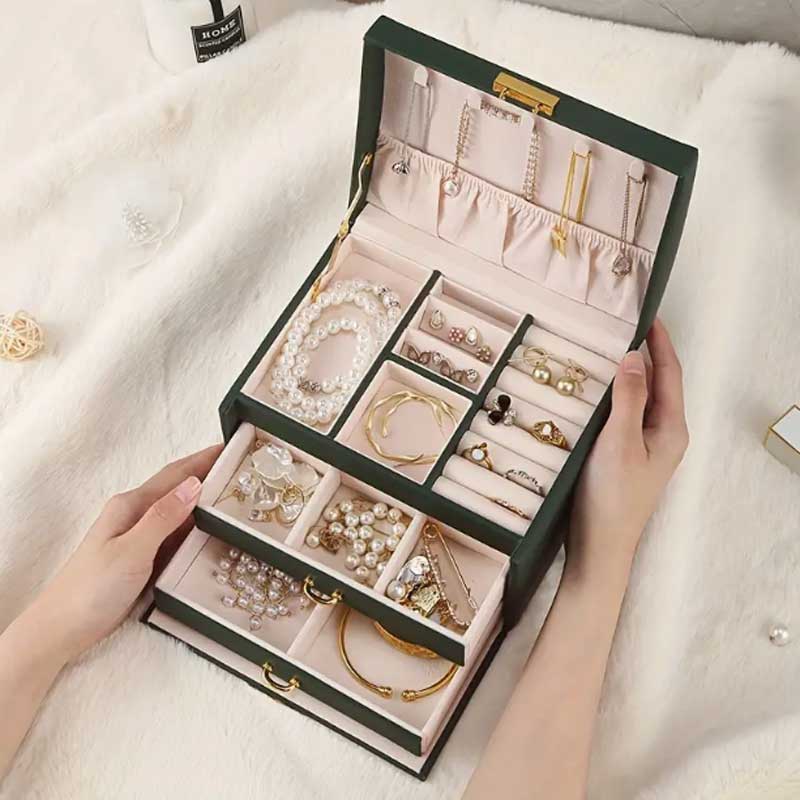 Three Drawer Handheld Jeweller - Lockbox Key Secure 评论和价格