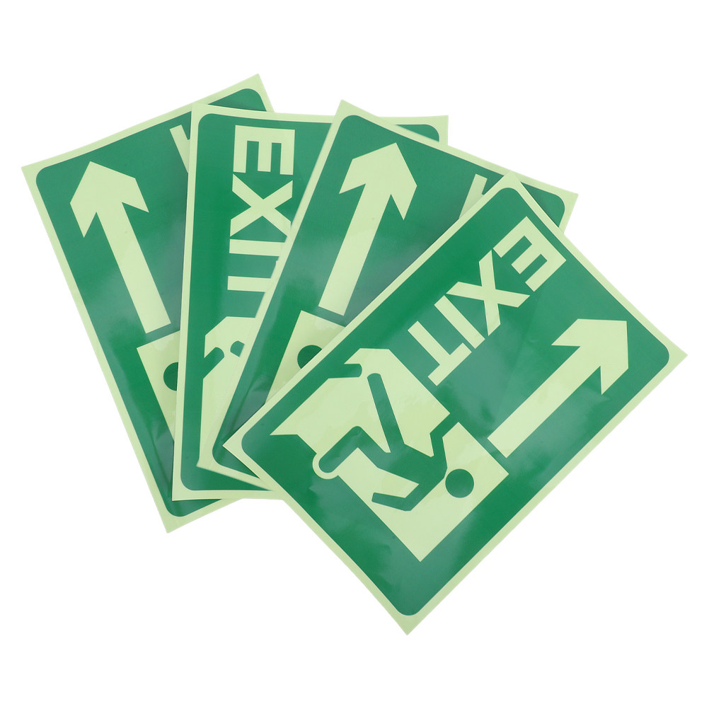 4Pcs Glow Exit Stickers Lumino - Emergency Exit Sign 评论和价格