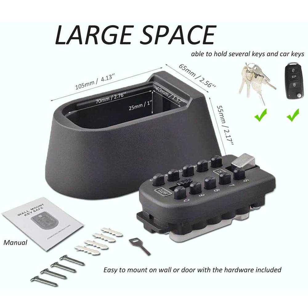 Key Lock Box Wall Mounted Push - Lockbox Key Secure 评论和价格
