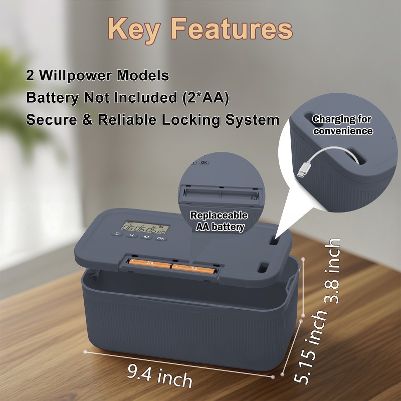 Lock Box with Timer Phone Lock - Medicine Cabinet Lock 评论和价格
