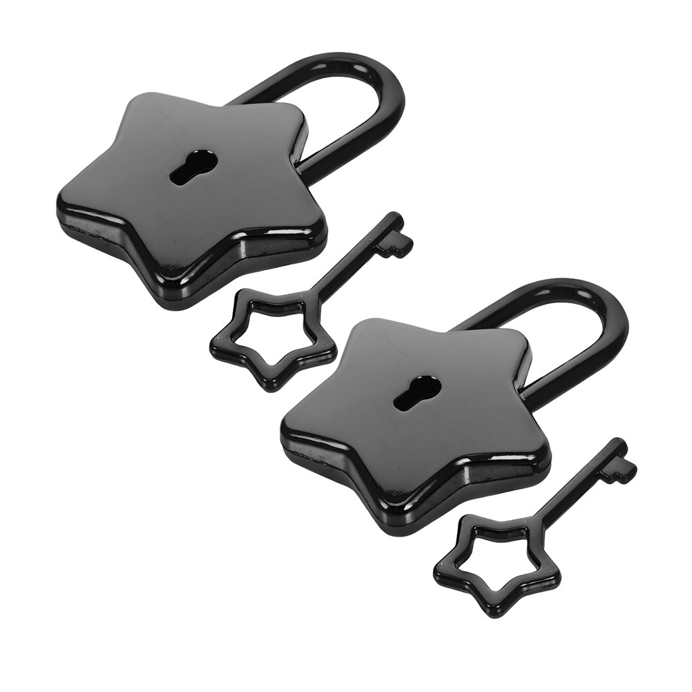 2Pcs Star Alloy Padlocks Noteb - Lockbox Key Secure 评论和价格