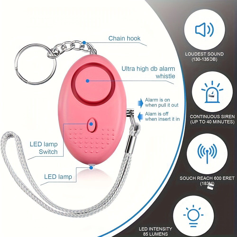 130dB Personal Safety Alarm wi - Personal Alarm Keychain 评论和价格