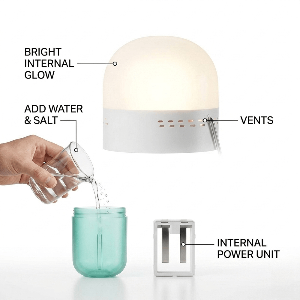 Portable Saline Lamp Compact 6 - Power Outage Light 评论和价格