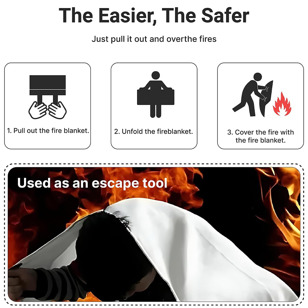 Fire Blanket 2 Pack 2*2m/1.5*1 - Fire Blanket Kitchen 评论和价格