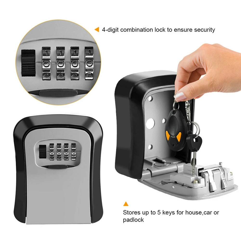 Wall Mount Key Lock Box 4 Digi - Lockbox Key Secure 评论和价格