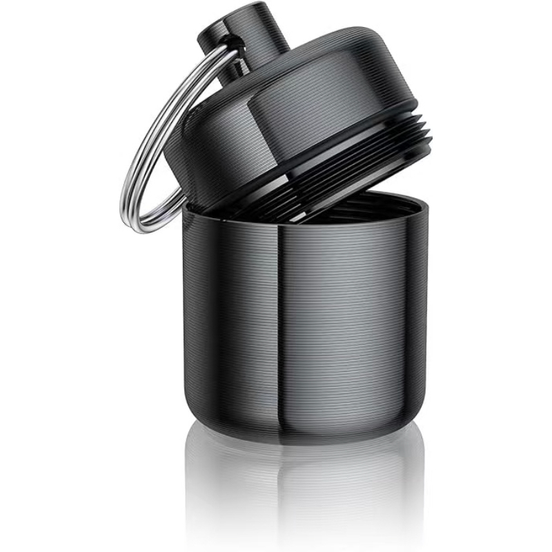 Mini Keychain Pill Box, Alumin - Medicine Cabinet Lock 评论和价格