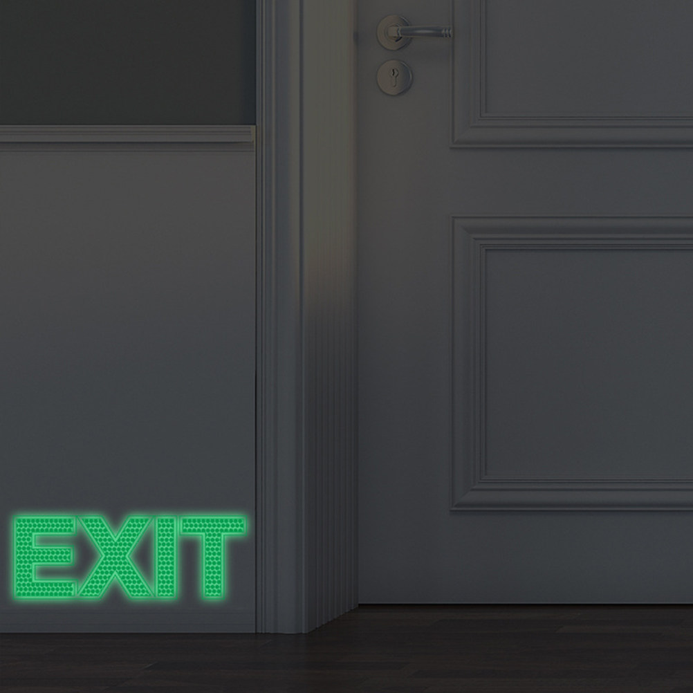 Glow in Dark Exit Wall Sticker - Emergency Exit Sign 评论和价格