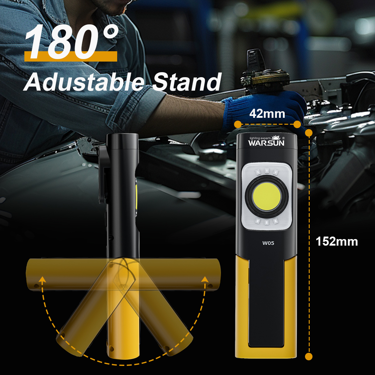 WARSUN W05S LED Work Light Rec - Power Outage Light 评论和价格