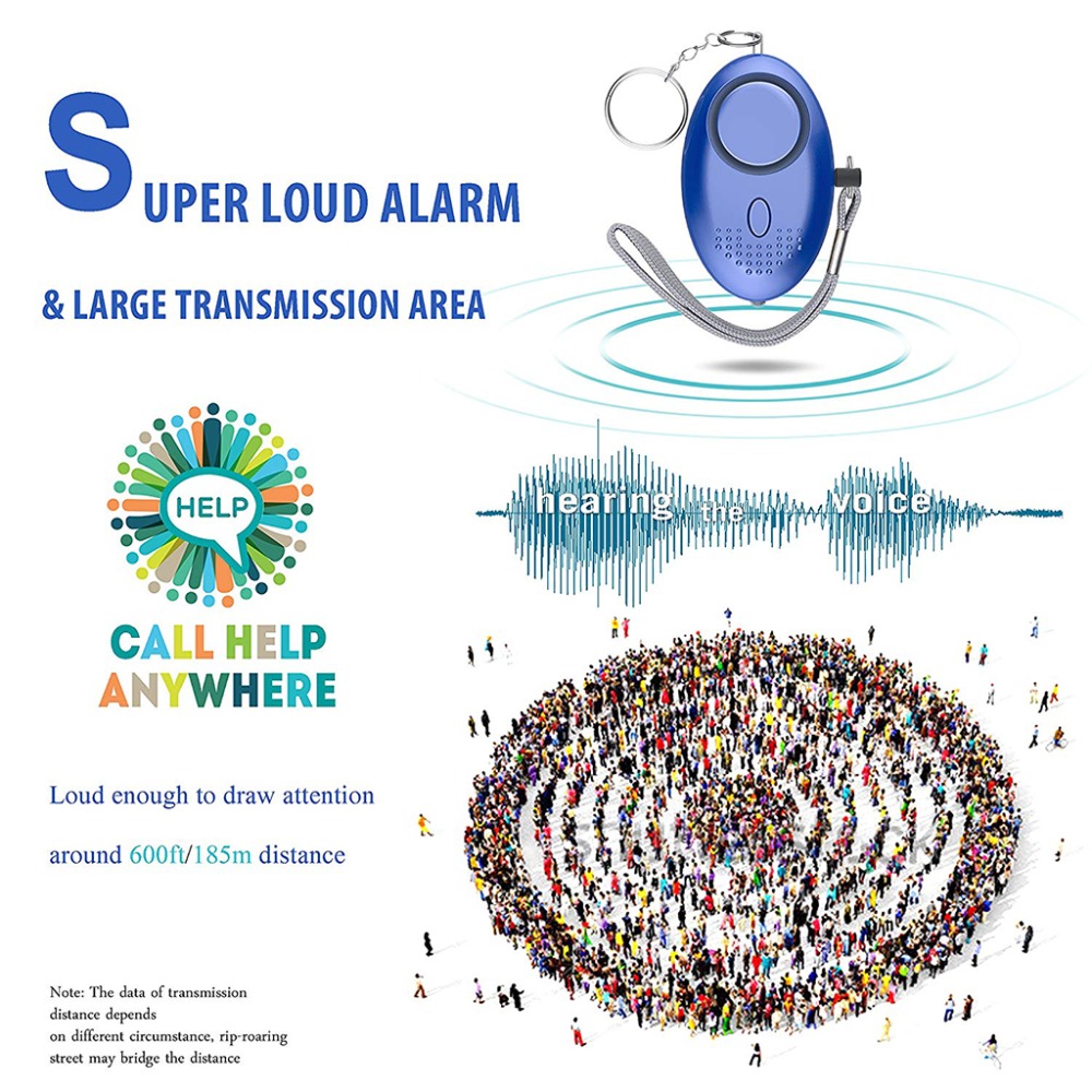 130dB Self Defense Alarm Anti- - Personal Alarm Keychain 评论和价格