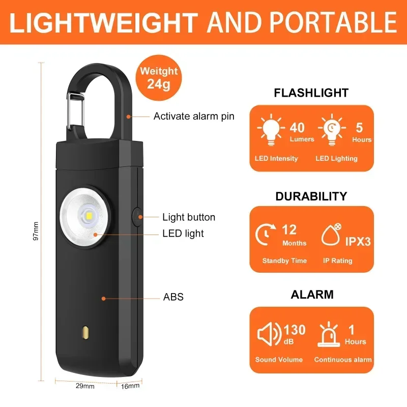 Self Defense LED Flashlight US - Personal Alarm Keychain 评论和价格