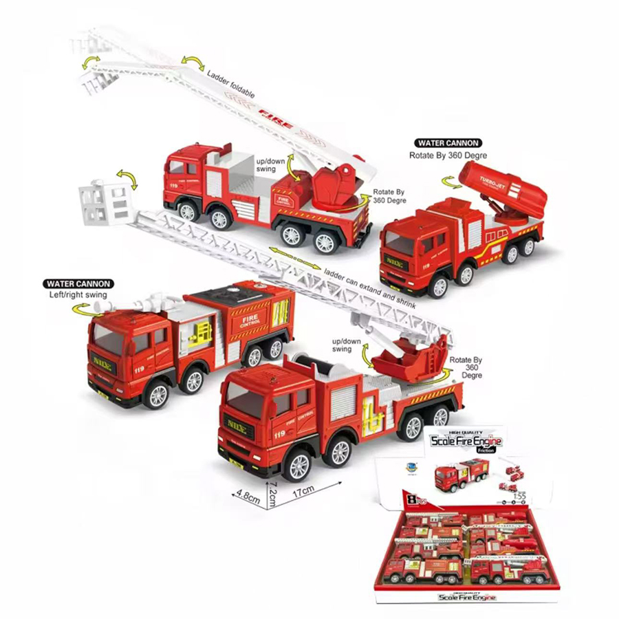 1pc-Alloy Fire Truck 1:32 Simu - Fire Escape Ladder 评论和价格