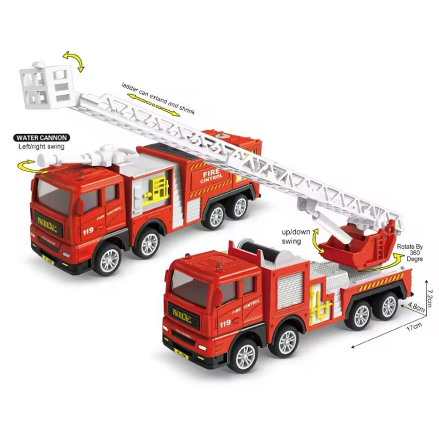 1pc-Alloy Fire Truck 1:32 Simu - Fire Escape Ladder 评论和价格