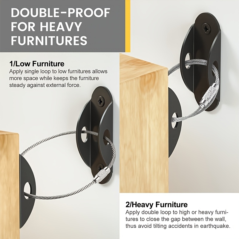 Furniture Wall Anchors with An - Earthquake Anchor Strap 评论和价格