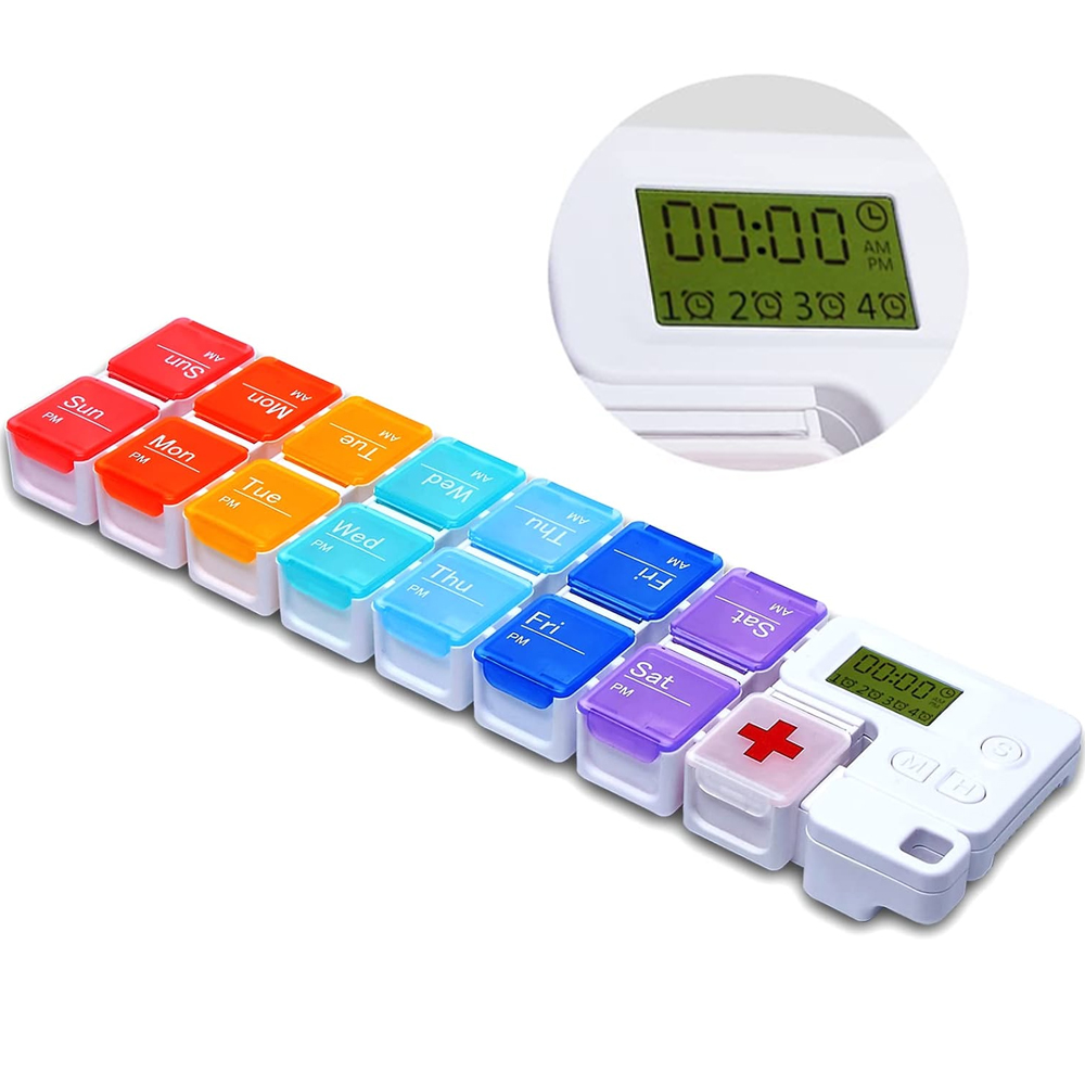 7-Day Pill Organizer with Medi - Medicine Cabinet Lock 评论和价格